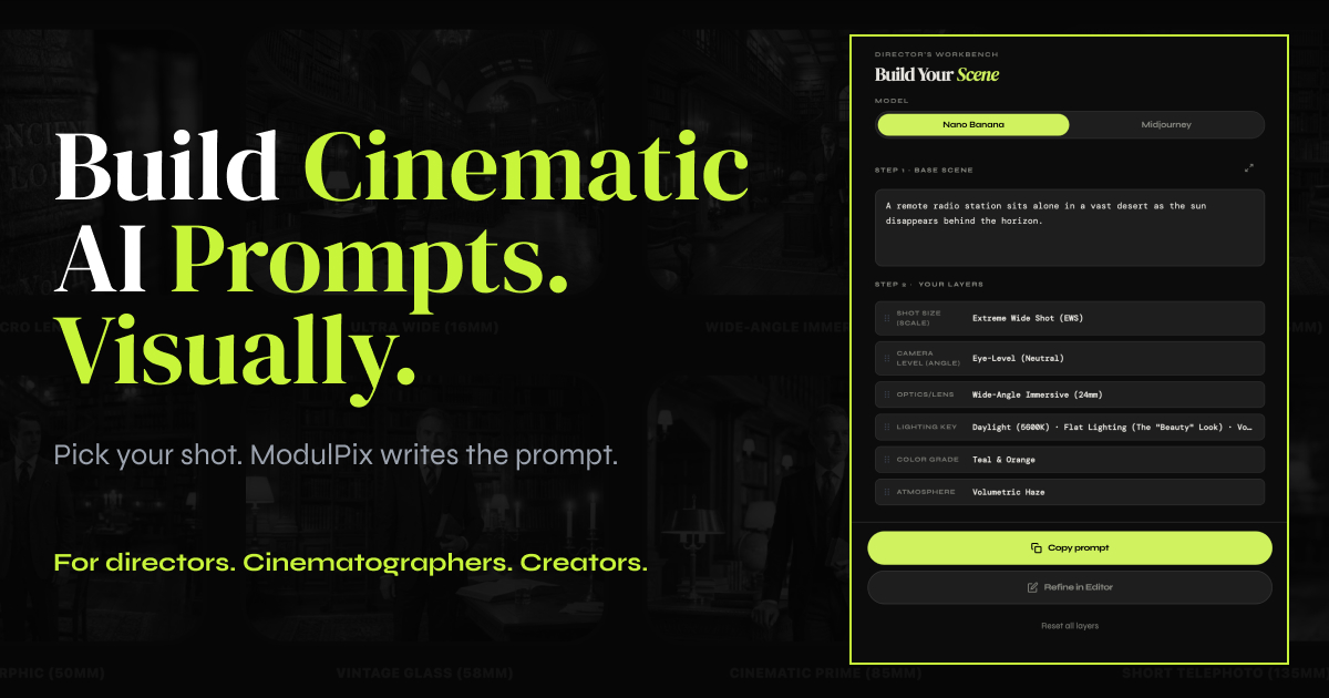 Prompt Builder | ModulPix — Visual AI Prompt Tool